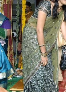 Half Net saree