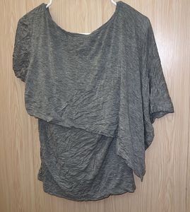 Stylish Grey Layered Tunic Top