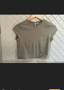 Olive Green Cropped T-Shirt