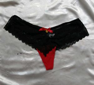 Black Lace & Red Thong