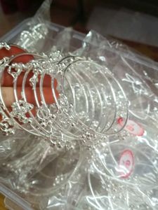 Silver Anklets with Bells