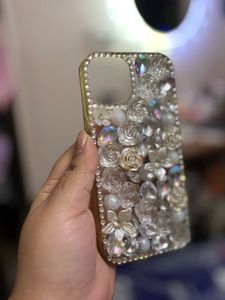 Rhinestone Floral i Phone 13 Case