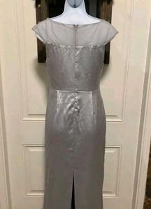 Elegant Silver Embellished Gown
