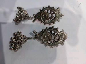 Krishna Flute Silver Oxidized Necklace