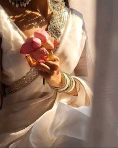 Elegant White Saree