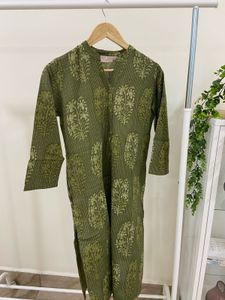 Daily office wear mehendi green kurti #diwali