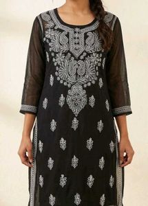 Black Embroidered kurta