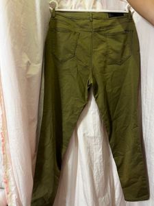 Olive Green Skinny Fit Pants