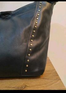 Stylish Black Studded Shoulder Bag✨