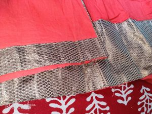 Red Embroidery Kurti