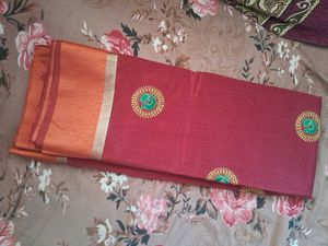 Elegant Embroidered Silk Saree