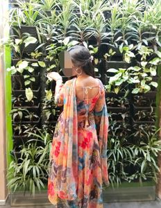 Women Printed Anarkali Kurta Set