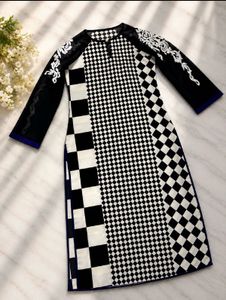 Black &amp; White Kurta with palazzo