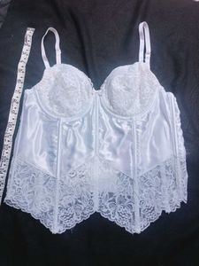 White Lace Corset Top