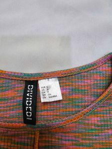 Multi-Color Ribbed Cropped Tee