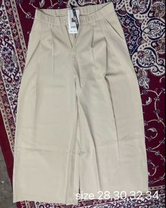 Stylish Beige Wide-Leg Trousers
