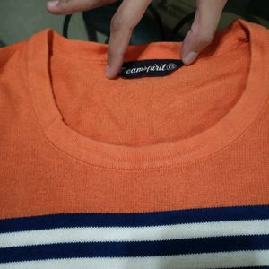Women Sweatshirt Stripe Pattern