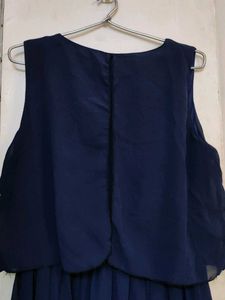 Elegant Navy Blue Maxi Dress