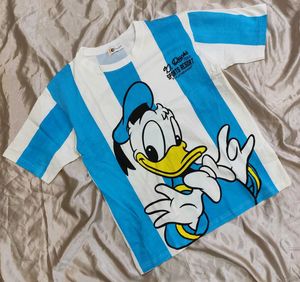 Vintage Donald Duck Striped T-Shirt