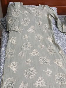 Light Green Printed Palazzo Pants kurta set