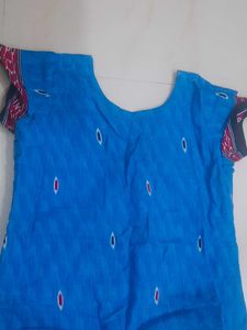 Blue Cotton Kurta Set