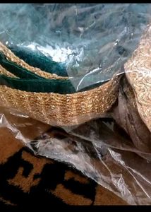 Exquisite Indian Sari with Gold Embellishments