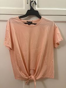 Pink Tie-Front T-Shirt