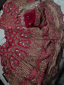 Luxury pure handwork Bridal Lehenga..