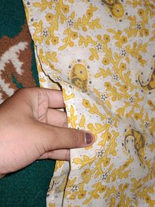 Yellow Paisley Print Kurta