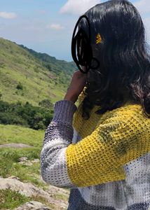 Stylish Color Block Knit Sweater