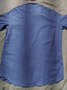 Men's Blue Checkered Formal Shirt