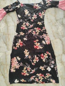 Floral Print Off-Shoulder kurti