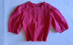 🔴 Clearance Sale🔴 Smocked Fushcia Crop Top (S)
