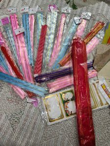 Combo of Craft ribbons envelopes stickers