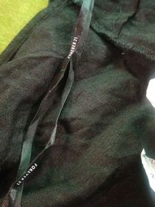 Forever 21 Black Corduroy Button-Front Crop