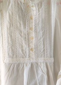 White Lace Trim Top