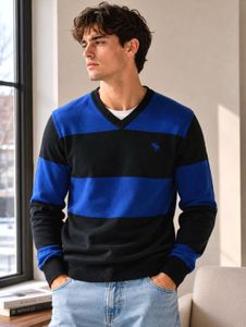 Wrangler Men's Striped V-Neck Sweater