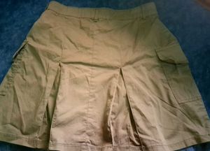 Khaki Cargo Mini Skirt