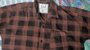 Men's Brown &amp; Black Checked Casual Shirt | Full Sl