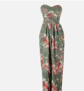 Floral Strapless Jumpsuit