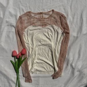 Sheer Lace Long Sleeve Top