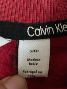 Calvin Klein Jeans Red Crop Sweatshirt