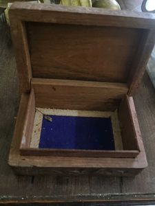 vintage Carved Wooden Decorative Box