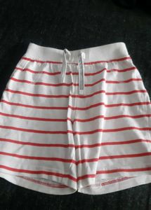 Red Striped Casual Shorts for kids