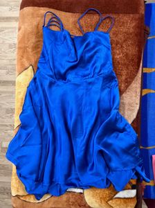 Pinterest inspired Satin Strappy Back Party Dress