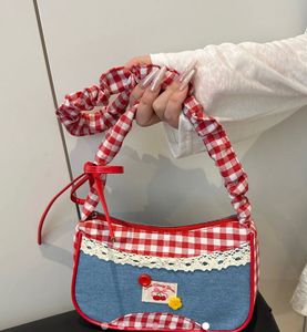 Savana Cute Gingham Cherry Shoulder Bag