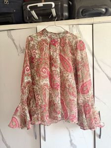 Boho Paisley Print Blouse