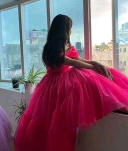 Hot Pink Tulle Party Dress