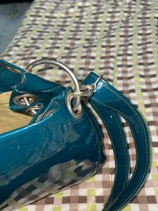Stylish Teal Patent Handbag