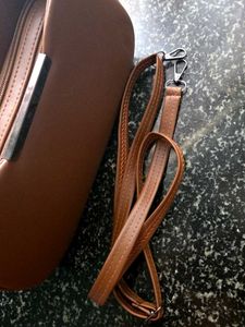 Chic Brown Ruched Shoulder Bag